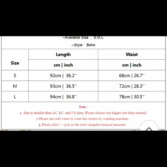 Boho mint green floral print maxi skirt ruffle - Picture 6 of 6